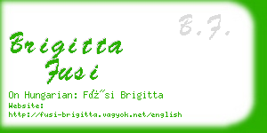 brigitta fusi business card